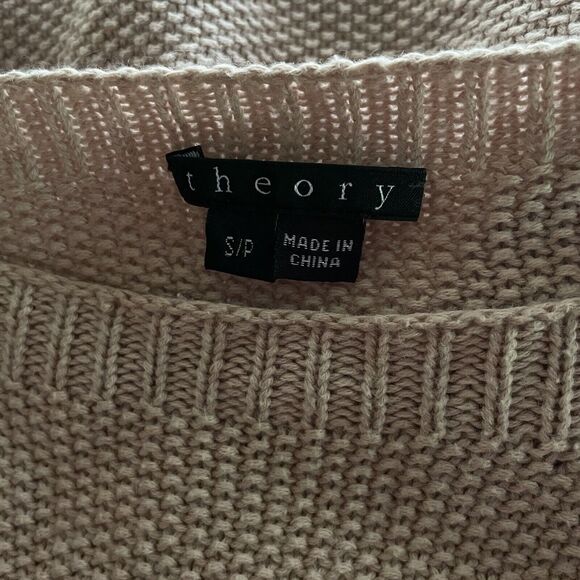 Theory Sweater Cashmere Cotton Knit Crew Neck Pullover Womens Small - Picture 3 of 7